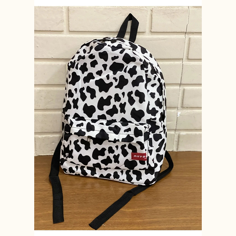Makko Polo Cow Pattern Printed School Backpack
