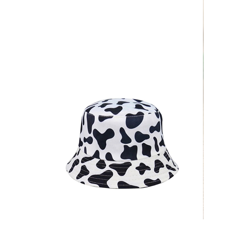 Black and White Cow Pattern Fisherman Bucket Hat