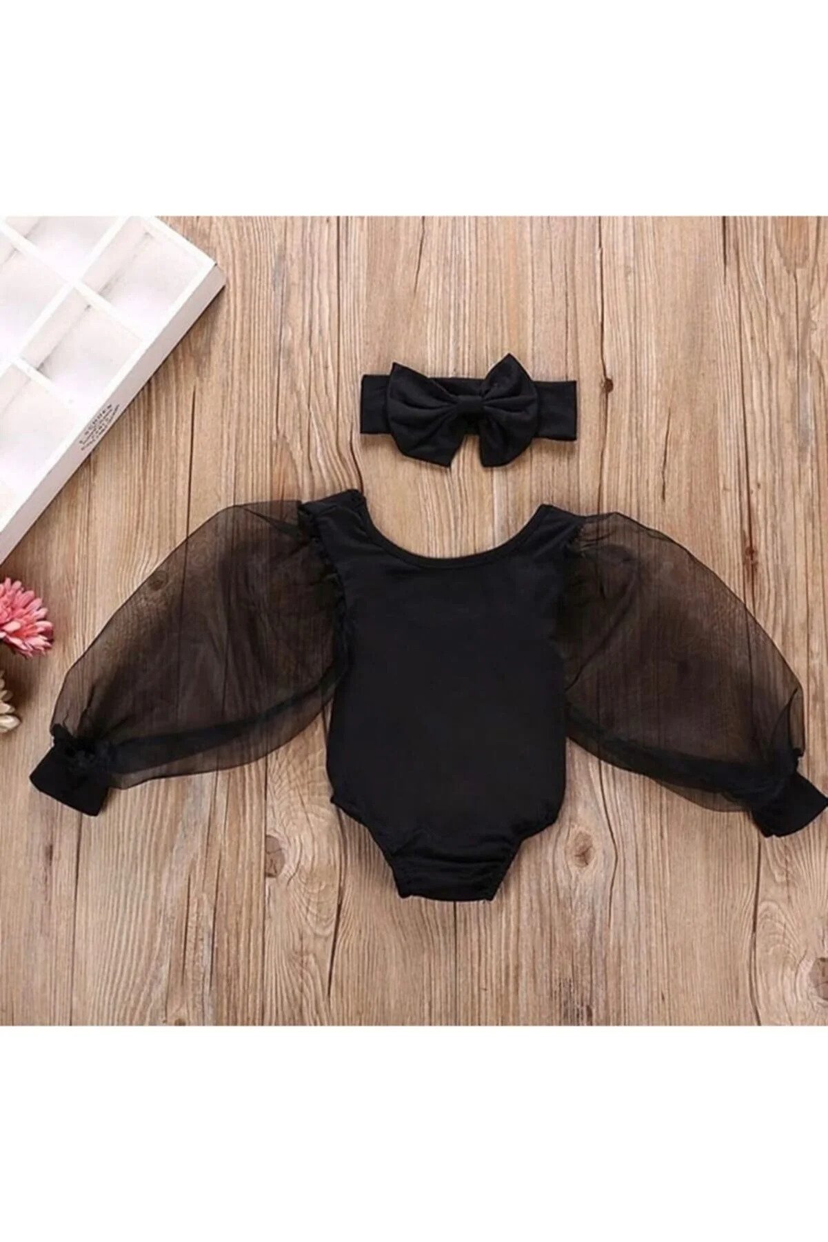 Mother Daughter Design Tulle Sleeve Kids Bodysuit