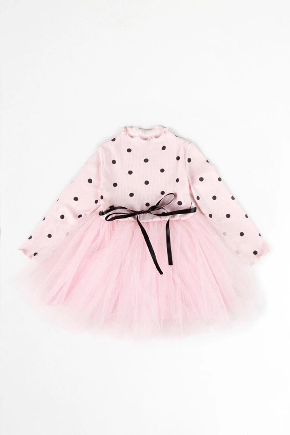 Cute Stuff Boutique Linda Girl Princess Fluffy Tutu Dress Long Sleeve Polka Dot