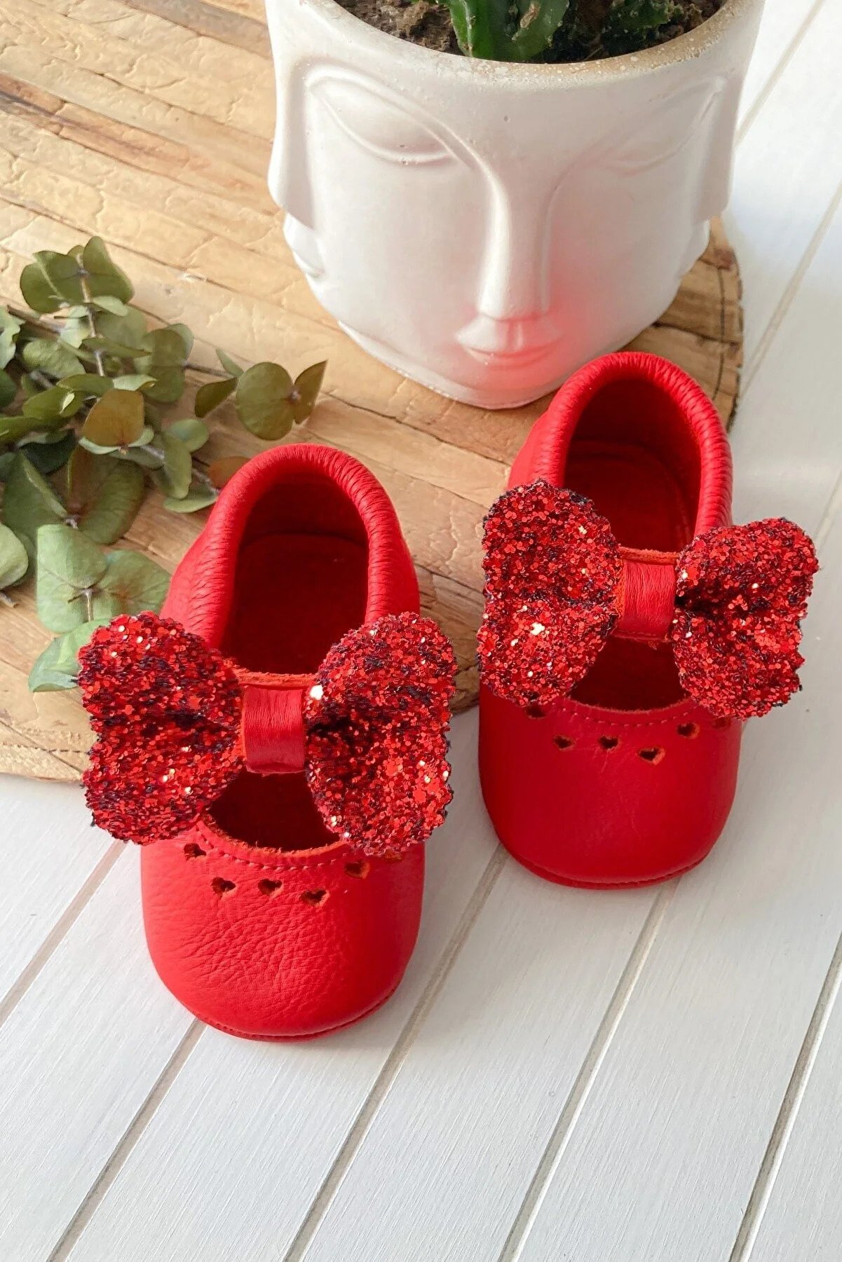 hine Series Lilac 100% Leather Baby First Step Shoes Shine