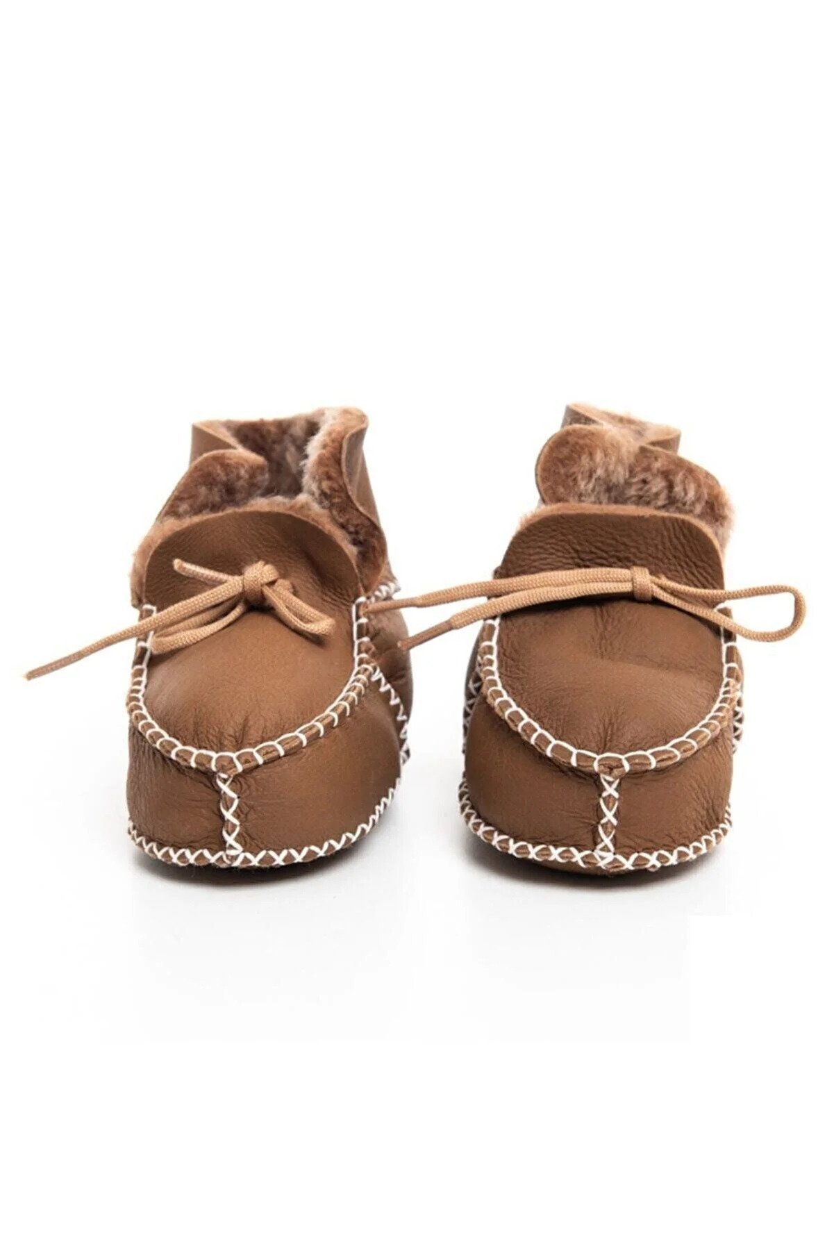 Brown Baby Organic Leather Booties Brown leather Booties