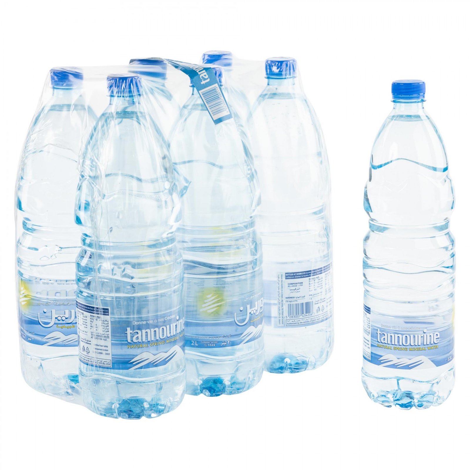 Tannourine Natural Spring Mineral Water 6X2L