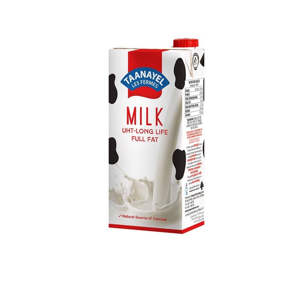Taanayel Les Fermes UHT Milk Whole 1L