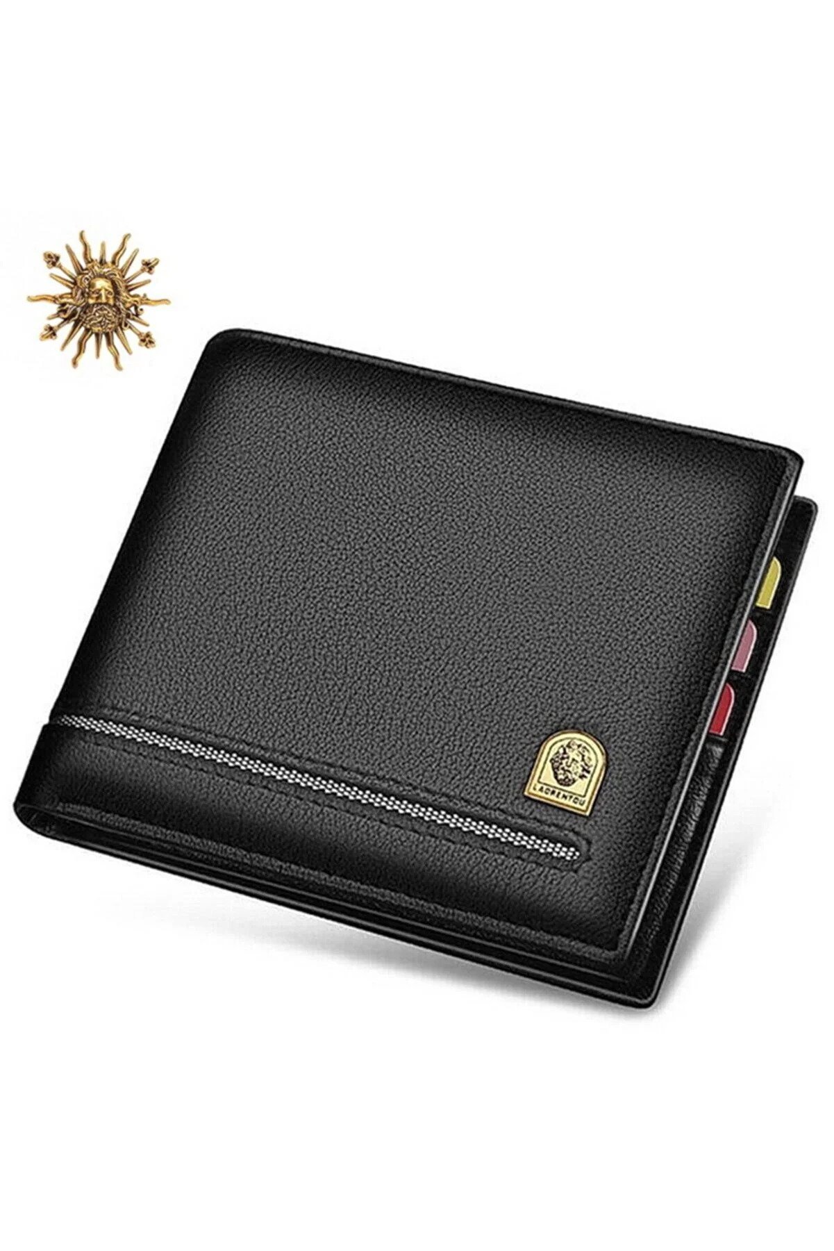 Laorentou Italian Made Genuine Leather Men's Wallet Men's Card Holder