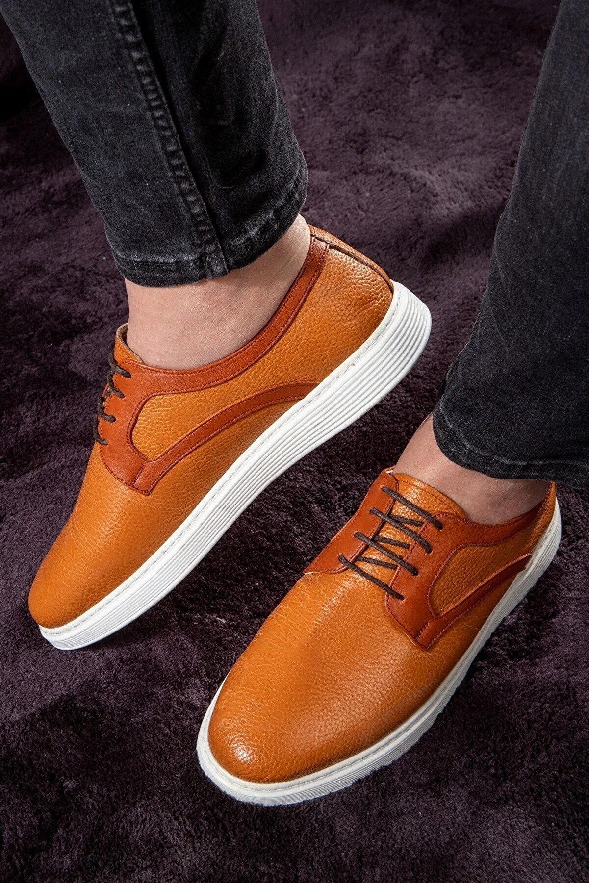 Ducavelli Work Flotter Genuine Leather Men's Casual Shoes