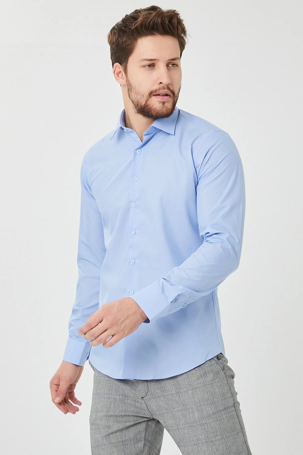 Pietra Paul Men's Slim Fit Plain Shirt