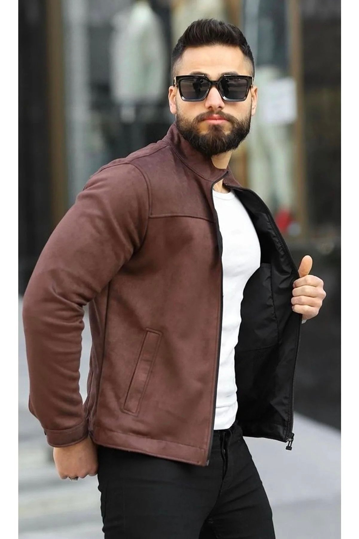 Baselco Men's  Suede Spring Jacket