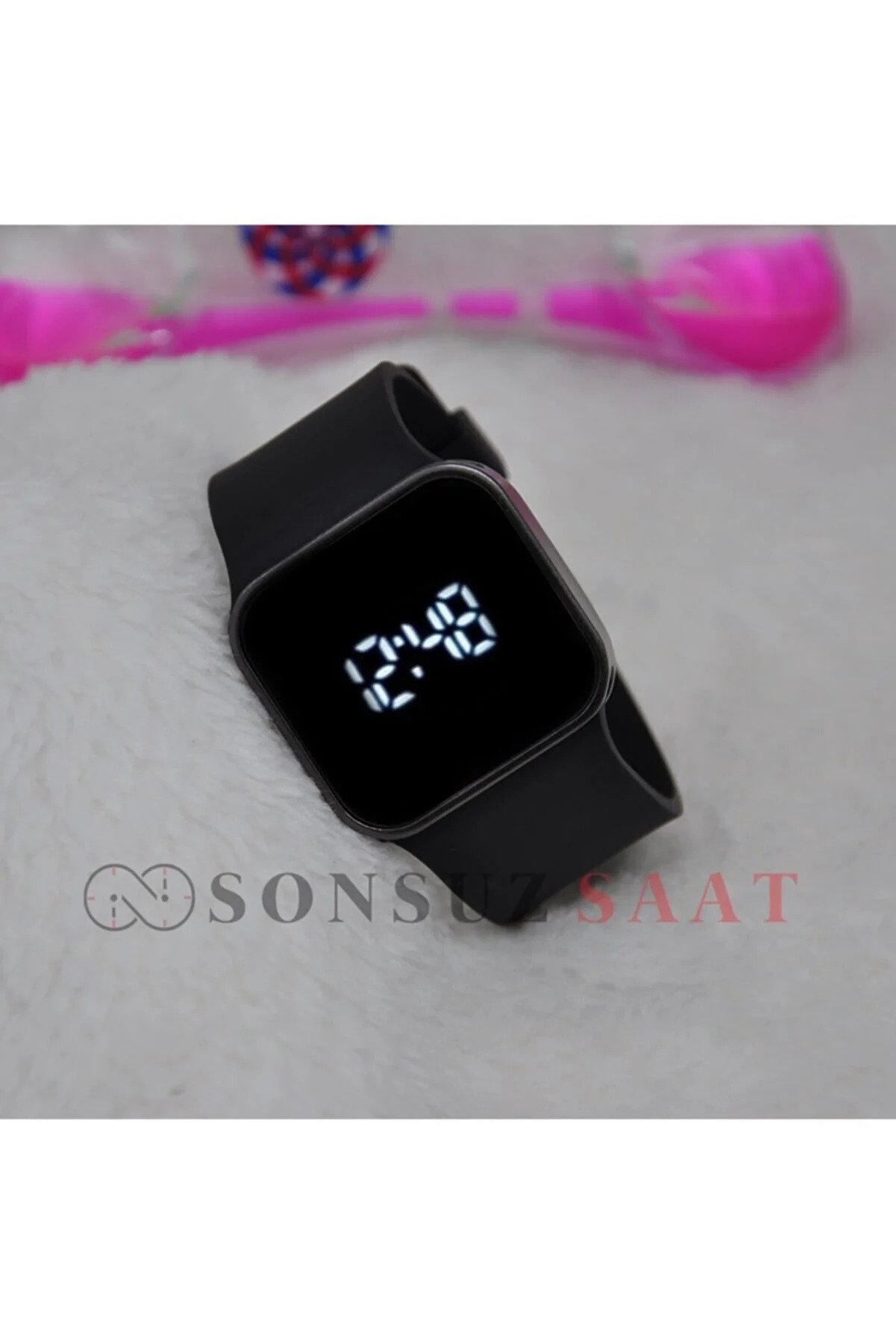 Touch Led Watch Black Case, Young Boys' Wristwatch