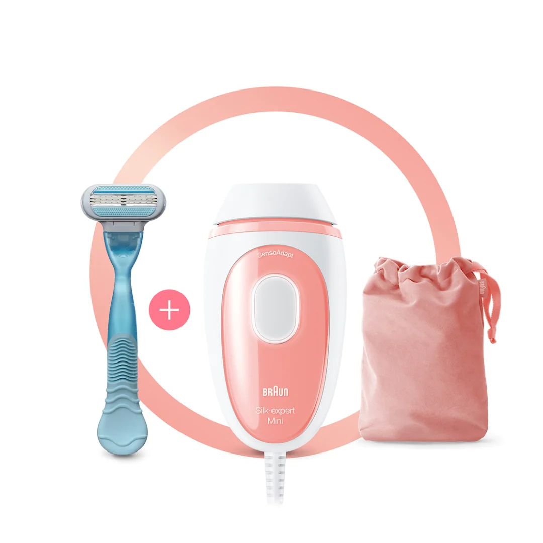 Braun Silk-Expert Mini PL1014 IPL With 2 Extras: Venus Smooth Razor, Travel Pouc