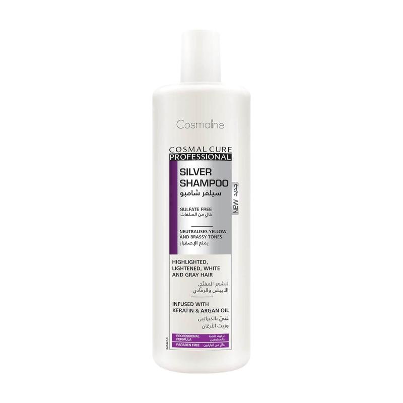 Cosmal Cure Professional Silver Shampoo For Highlighted/Lightened/White/Grey Hai