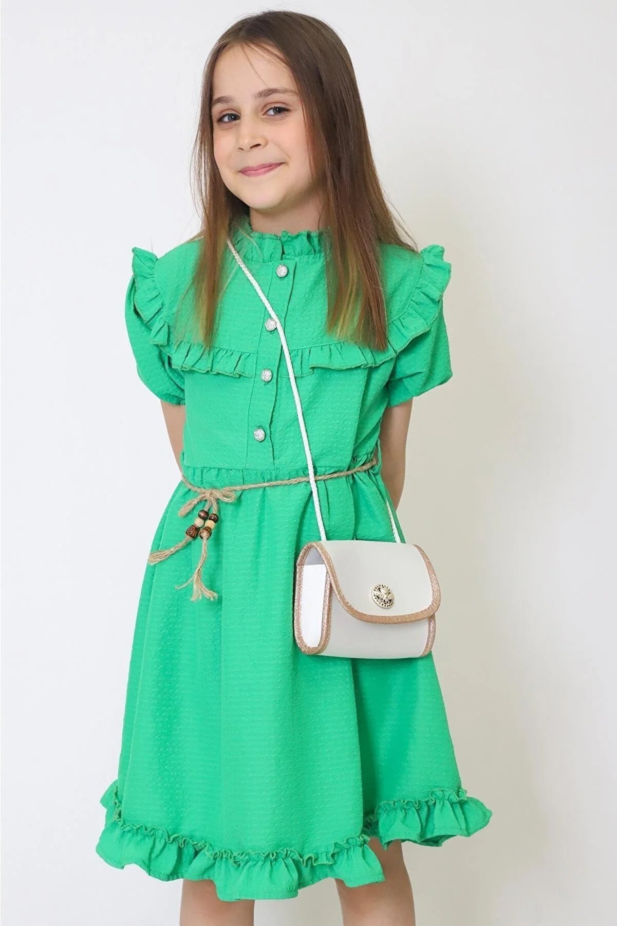 Girls Summer Dress With Bag