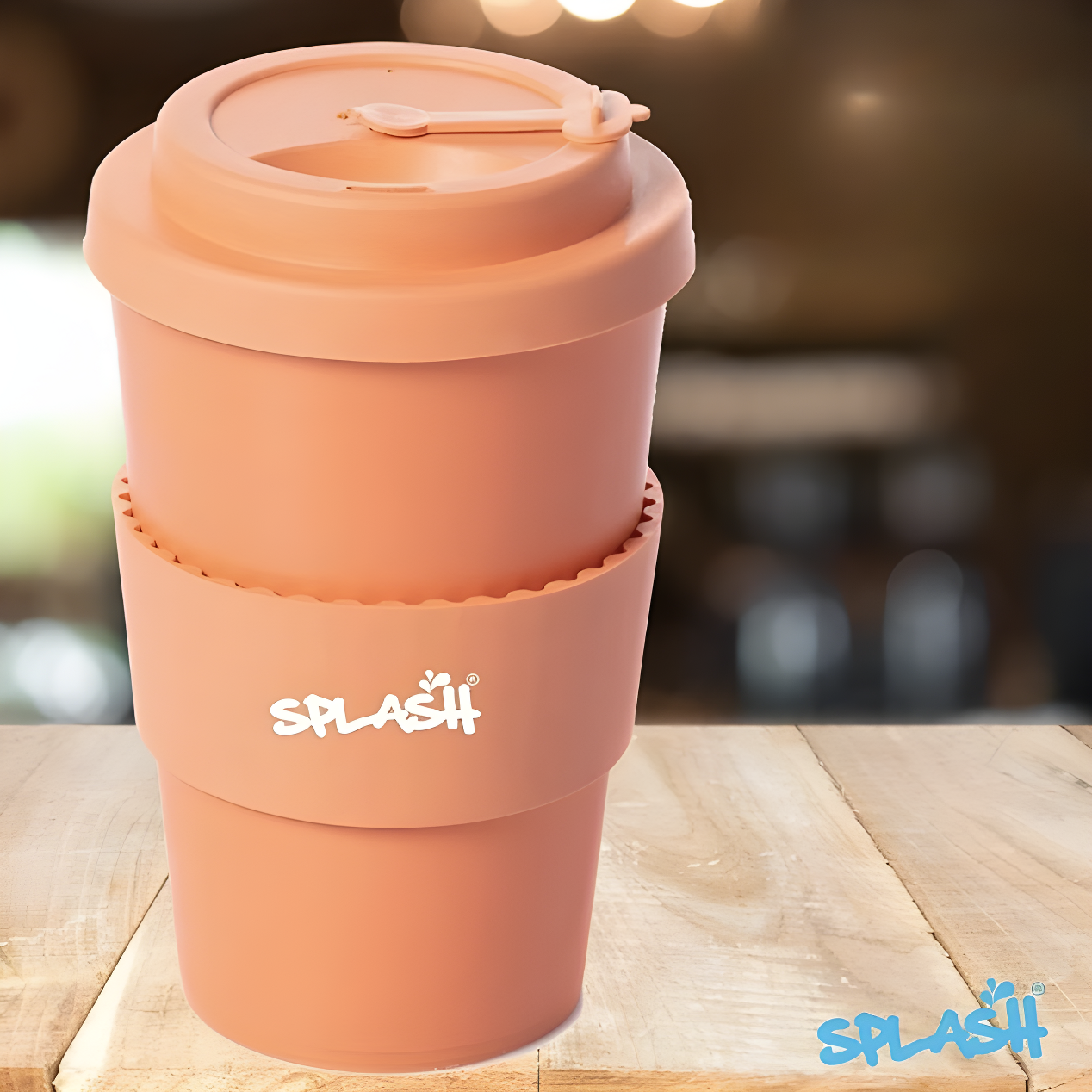 splash Sky Blue 350 ml Thermos Mug Spill-proof Lid Tea Coffee Cup Special Boxed