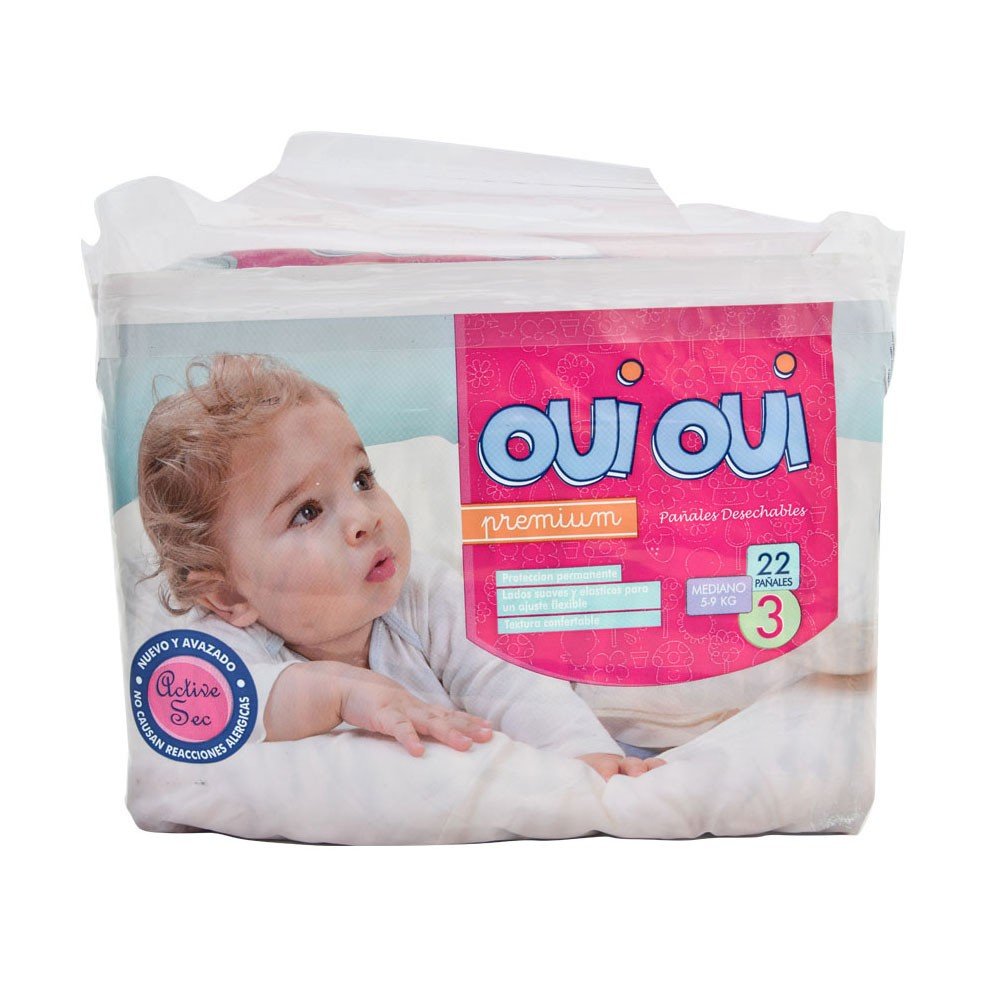 OUI OUI Premium Small 5-9Kg Size 3 22 Diapers