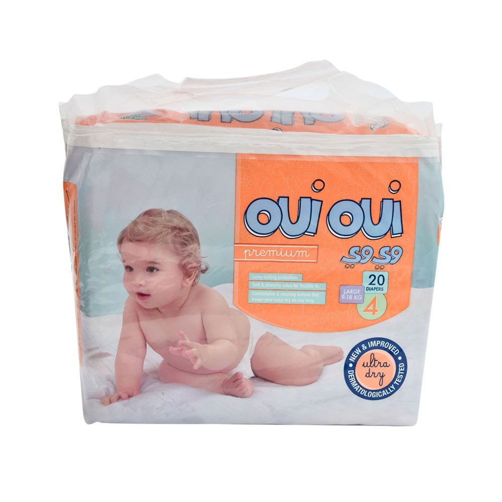 OUI OUI Premium Small 9-18Kg Size 4 20 Diapers