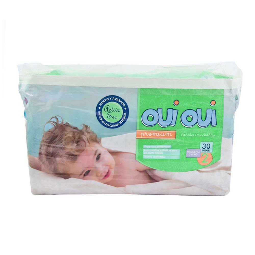 OUI OUI Premium Small 3-6Kg Size 2 30 Diapers