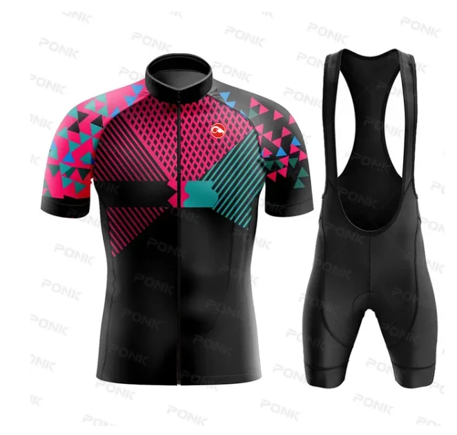 New 2023 Summer Men Short Sleeve Cycling Jersey Set Breathable MTB Bike cycling 
