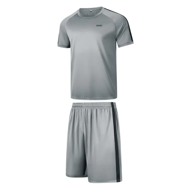 Men's Summer Sportswear Set Sports T-Shirt and Shorts Set Casual Sports Short-Sl