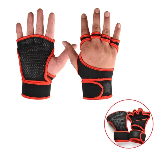 Sports Body Building Gymnastics Gym Hand Wrist Palm Protector Gloves