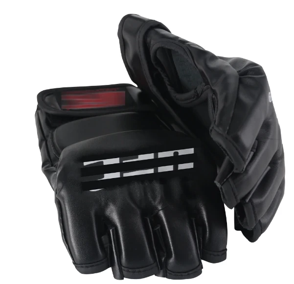 Black ferocious fighting half-finger gloves