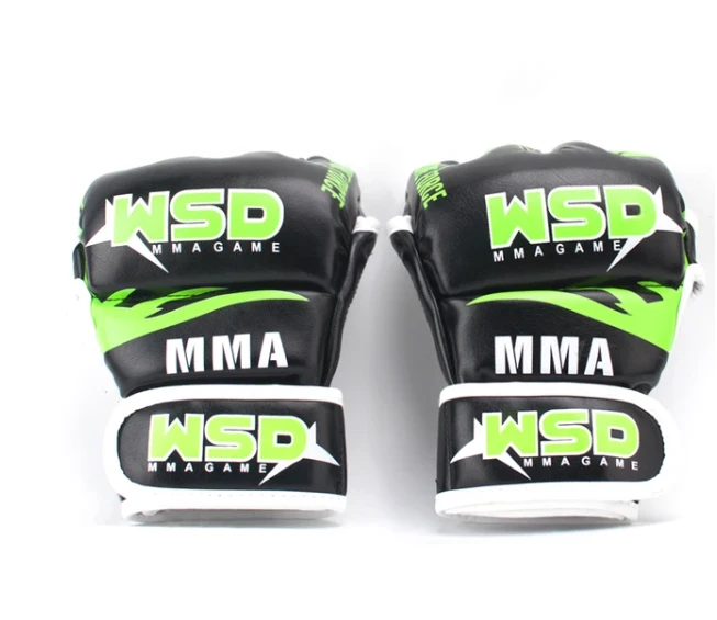 Half Finger MMA Gloves for Men PU Boxing