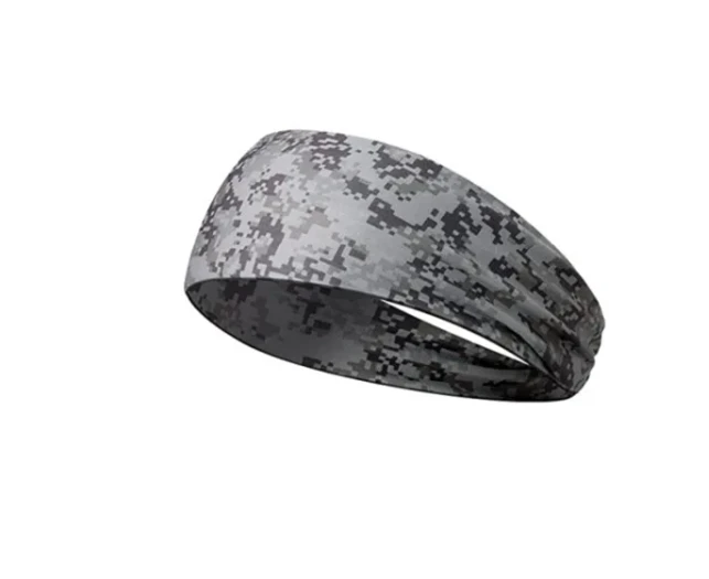 Camouflage Print Mens Sports Headband Sweatband