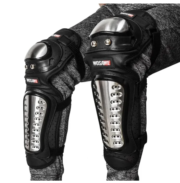 WOSAWE Hard Shell Motocross Knee Pads Set Support Sports