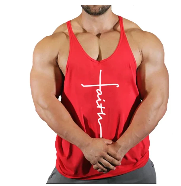 Summer Y Back Gym Stringer Tank Top Men Cotton Clothing Bodybuilding