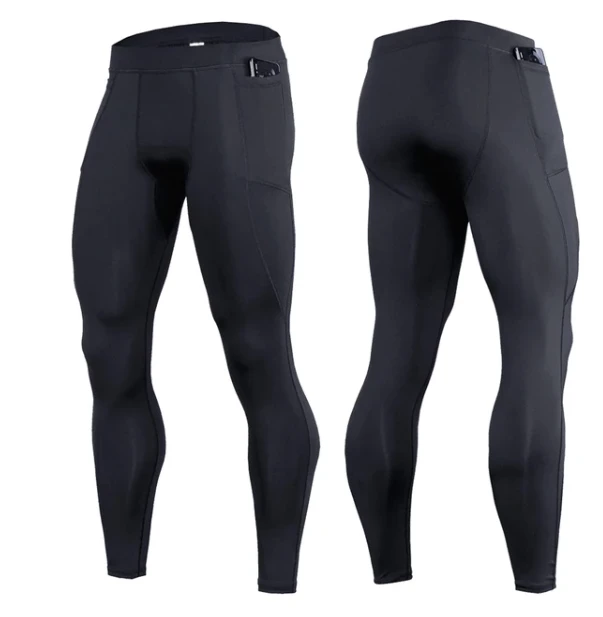 Gym Compression Tights Men Fitness Stretchy Pocket Crossfit Sport
