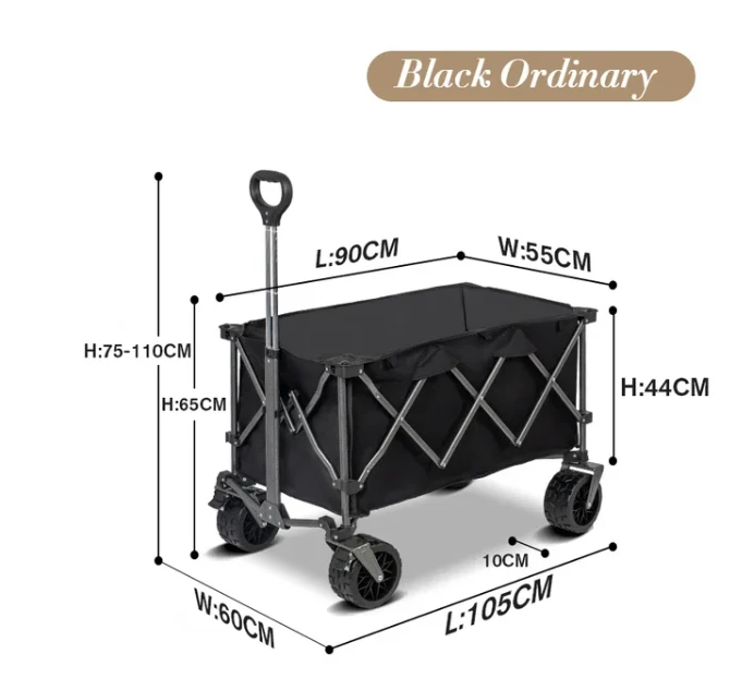 Collapsible Folding Garden Cart Large Capacity Outdoor Camping Picnic Trolley