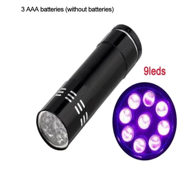 Mini UV LED Flashlight Portable Ultraviolet Black Light