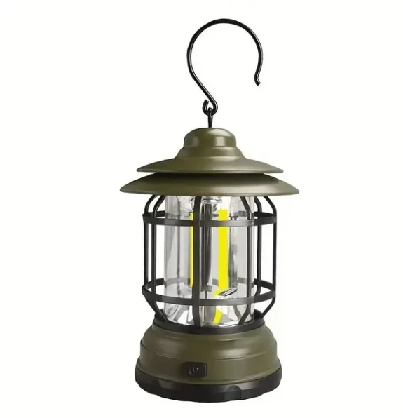 Retro Camping Lantern 2 Lighting Modes Battery Powered