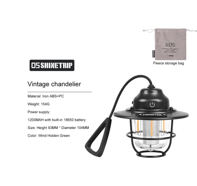 Camping Light Retro Atmosphere Chandelier Mini Rechargeable