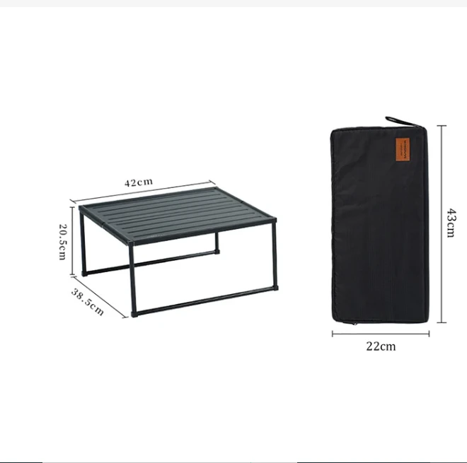 Portable Folding Picnic Table Lightweight Aluminum Alloy Hiking Camping Table