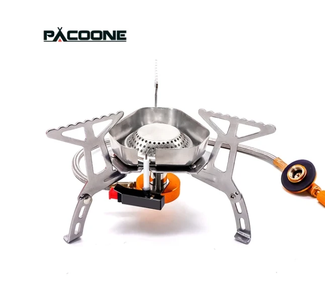 PACOONE Tourist Burner Camping Wind Proof Gas Stove Outdoor