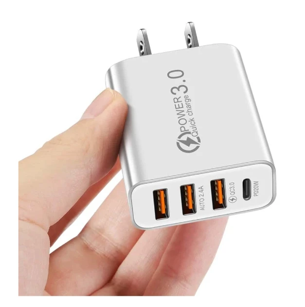 3A+C Port White Charger