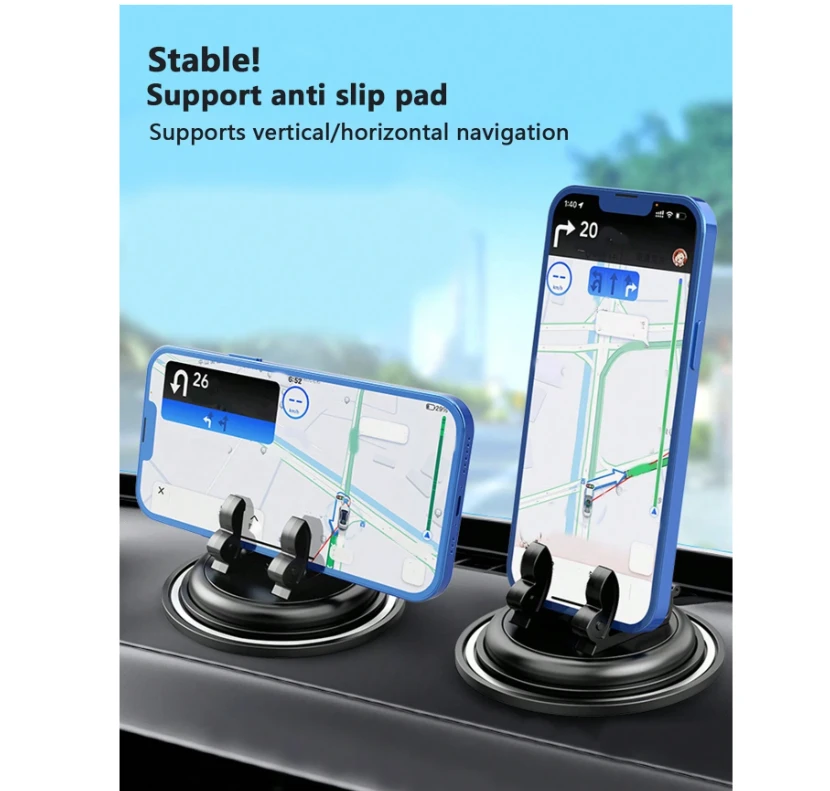 Car Phone Holder With Non-Slip Pad, Vehicle Navigation Bracket, Dashboard Clip S