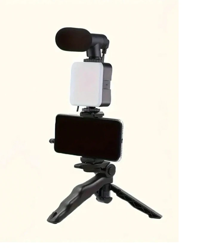 5 In 1 Phone Holder Stabilizer With Led Fill Light, Suitable For Handheld Selfie