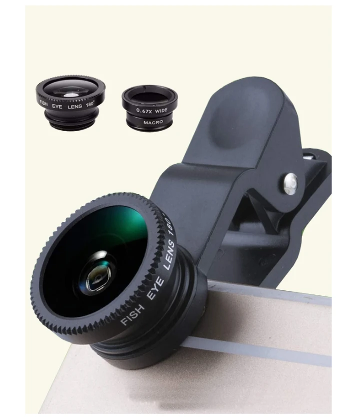 3 In 1 Phone Wide Angle Macro Fisheye Clip Lens