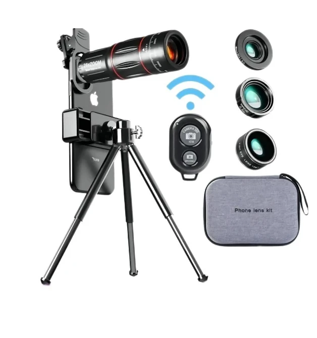 Bluetooth Ultra HD 28X Zoom Telescope Lens Tripod Kit