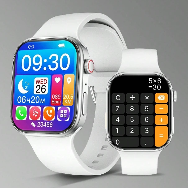 1pc Unisex Sports Silicone Strap Smartwatch With Square Touch Screen