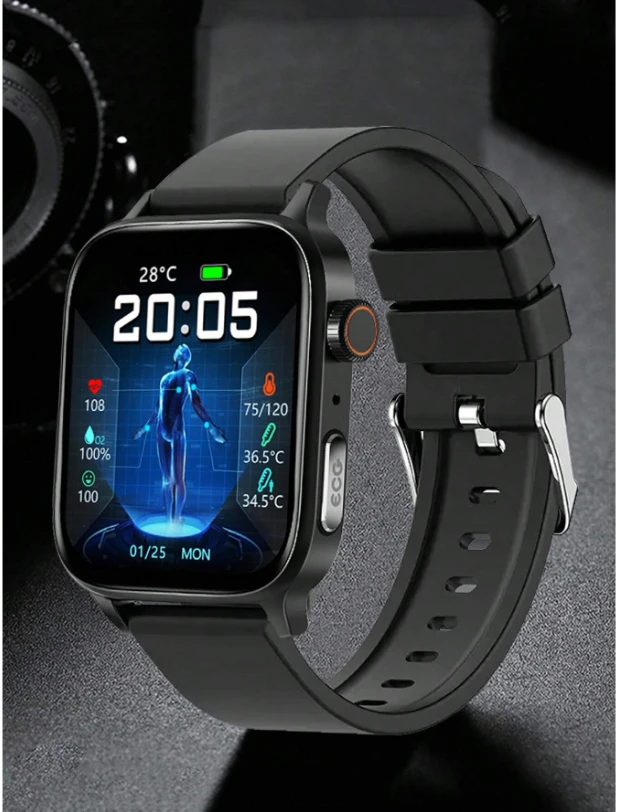 Unisex Silicone Strap Sport Square Full Touch,  Lifestyle Smart Watch