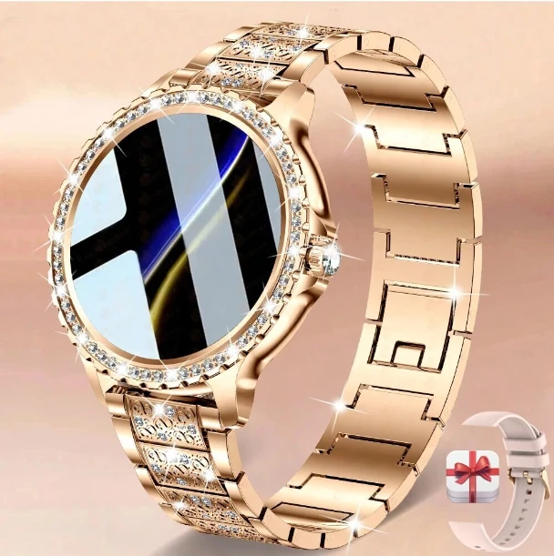 Luxury Smartwatch For Women With Rhinestones, Call Making/answering Function