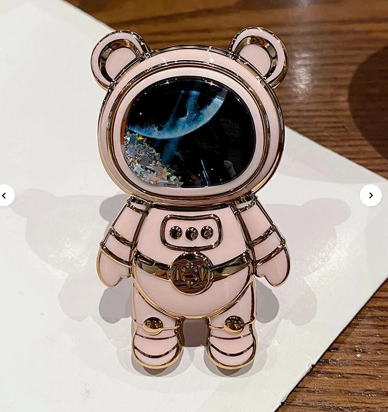 1pc White Astronaut Shaped Phone Grip Holder