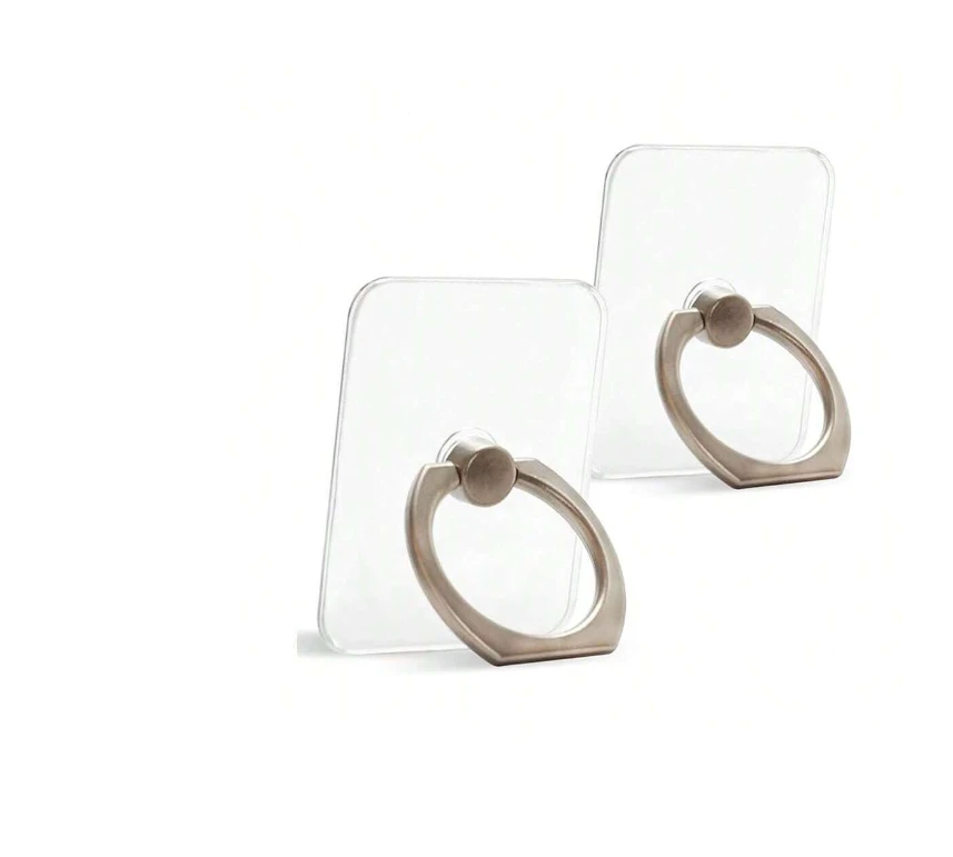 2Pcs Clear Phone Ring Holder Socket Smartphone Universal Support Phone Grip for 