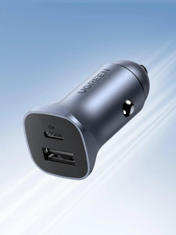 UGREEN PD 30W Car Charger Type C For IPad Pro 2021 Iphone 15 14 13 Pro Max SAMSU