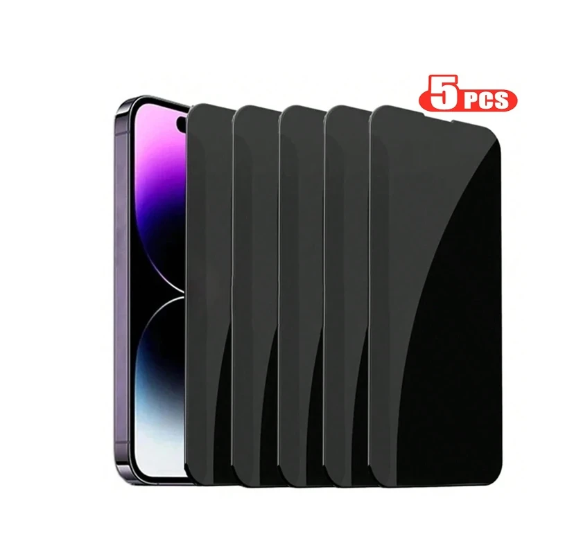 5PCS Anti-spy Privacy  Screen Protector Tempered Glass for iPhone 14 13 12 11
