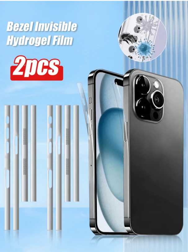 2pcs Phone Frame Protection Film Upgrade Version, Anti-Dust With Apple/12/13/14p