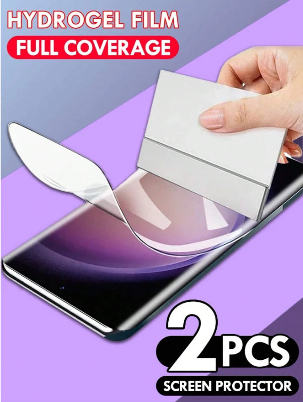2 Pcs Full Cover Soft Hydrogel Film Compatible With Samsung Galaxy Not Tempered 