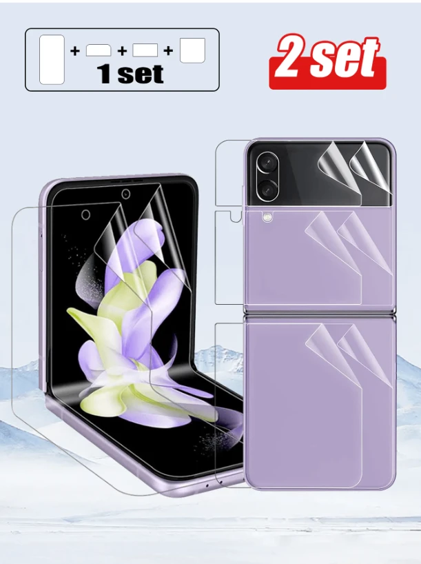 2 Sets Front Film + Back Film 2pcs Combination,Fingerprint Unlock Automatically 